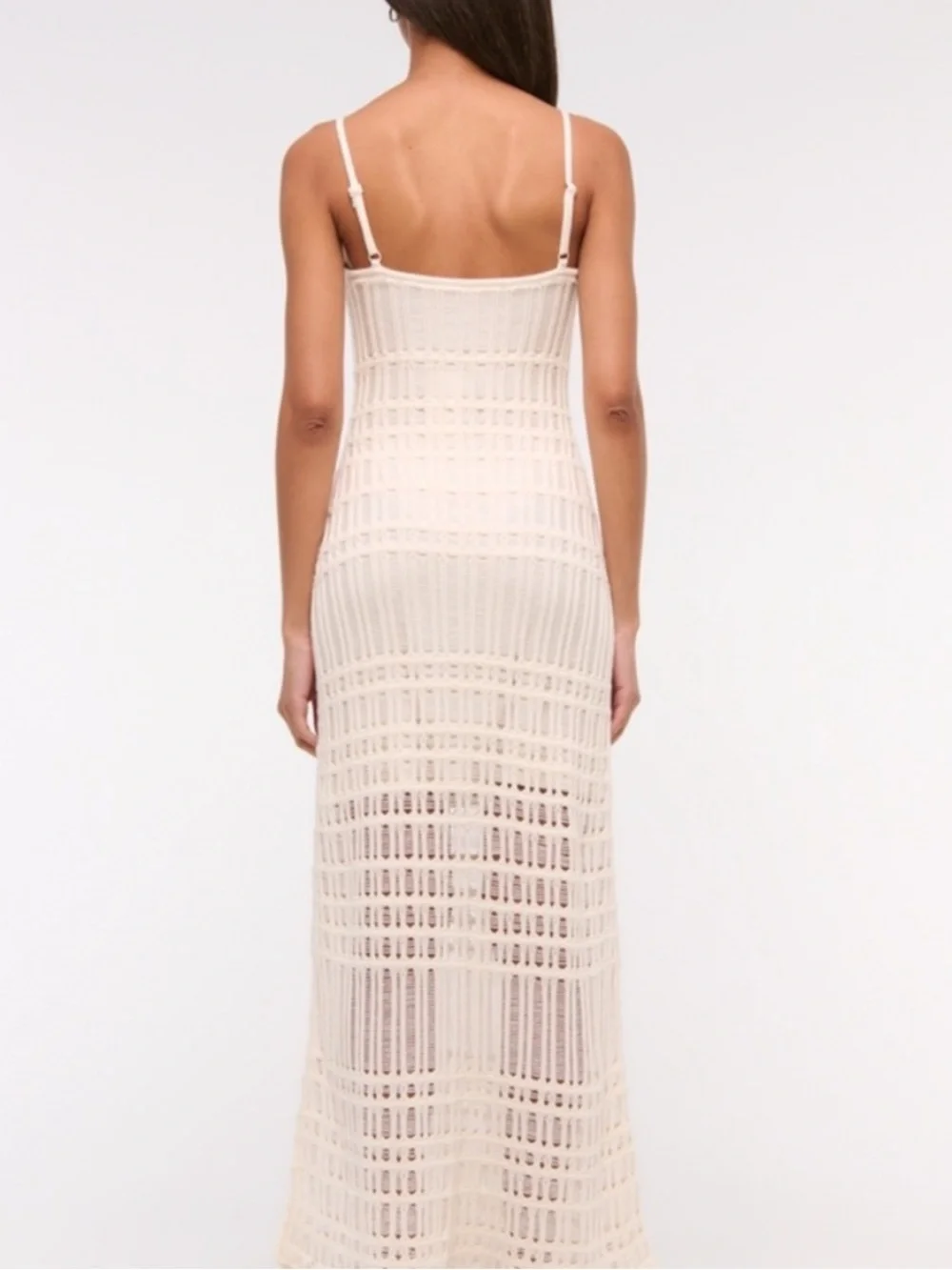 Cream Knit dress maxi